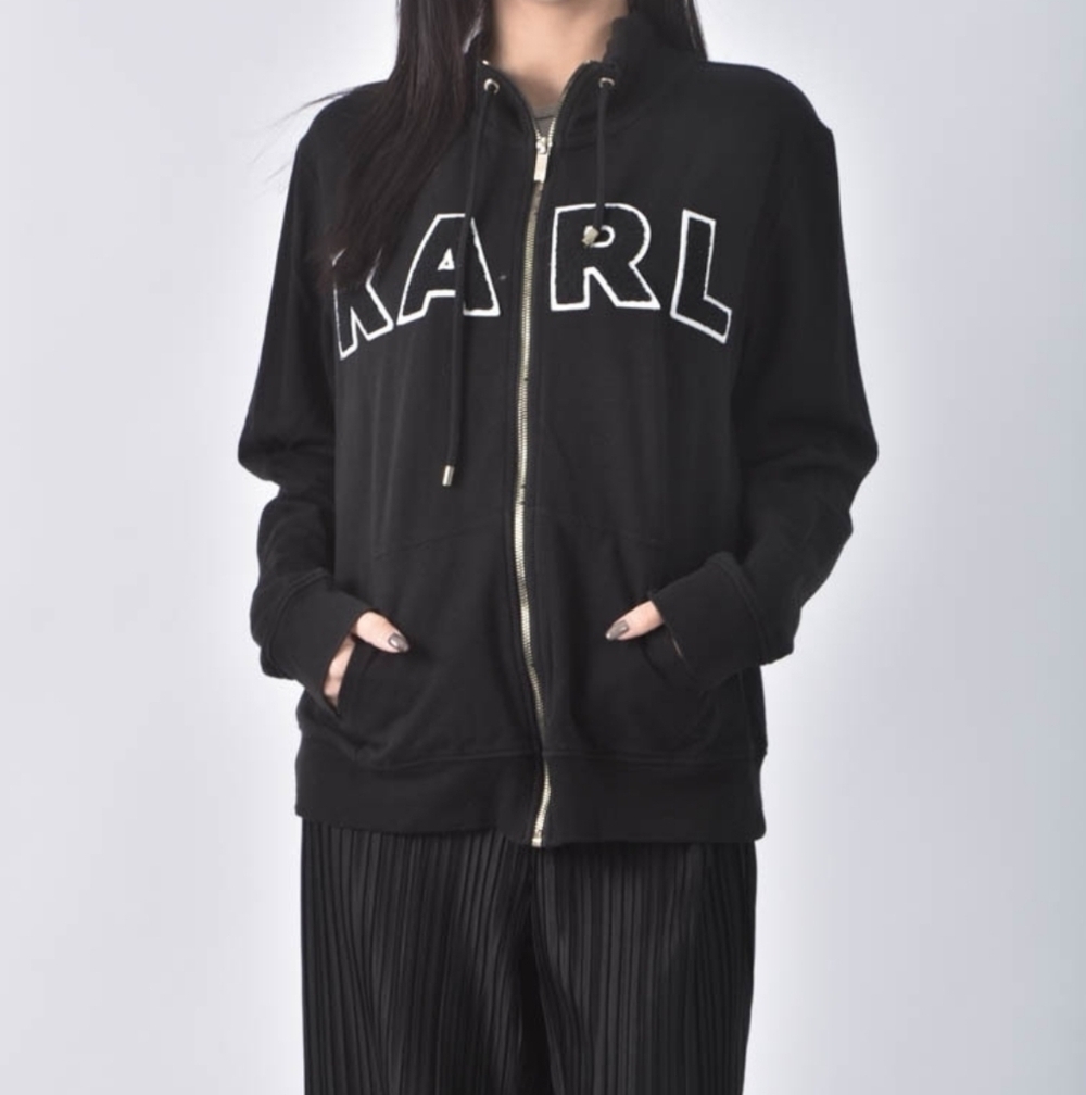 Karl Lagerfeld zip up jacket top sweater